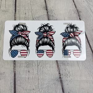 All American Woman Mother License Plate Sublimated Patriotic Mothers Day